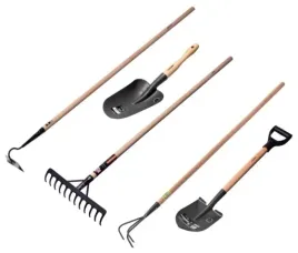 zestaw-5-motyka-grabie-spulchniacz-saperka-lopatka