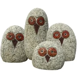 sowy-ozdoby-do-ogrodu-z-granitu-zestaw-4-sztuki