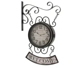 zegar-dworcowy-dwustronny-welcome-czarny-51-x-33-x-11-cm