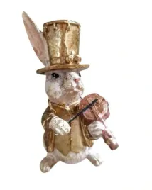 figura-wielkanocna-zloty-zajac-krolik-ze-skrzypcami