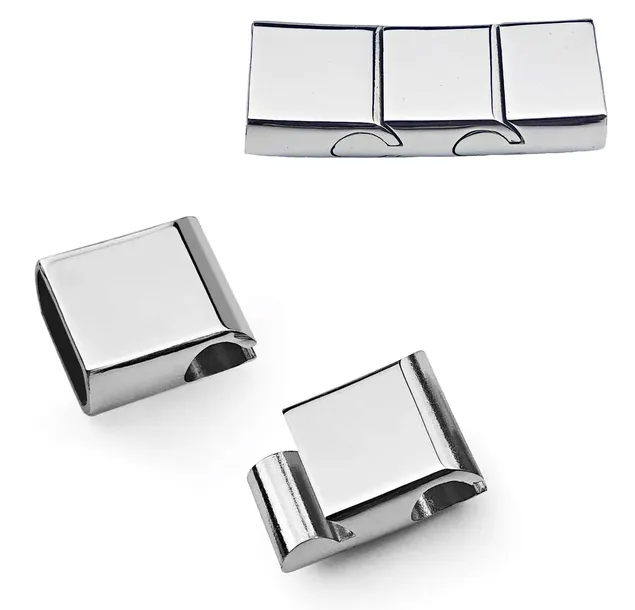 Ekspander do bransoletki męskiej - przedłużka - 1,5 CM - SREBRNY