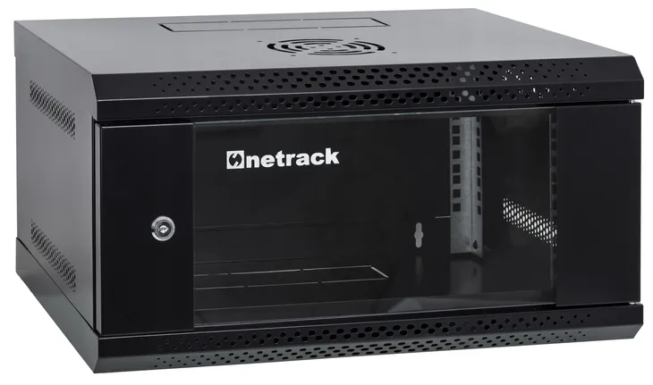 Szafa serwerowa wisząca RACK 19” 4U 400mm Netrack ECO-Line czarna