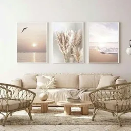 obraz-plakat-na-sciane-na-plotnie-bez-ramy-3x-60x90cm-motyw-roslinny-plaza