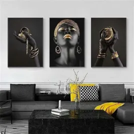 obraz-plakat-na-sciane-na-plotnie-bez-ramy-3x-50x70cm-zlote-usta-kobieta