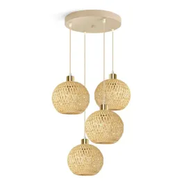 lampa-wiszaca-rattan-bezowa-boho-4xe27-kaskada-regulowana-salon-sypialnia