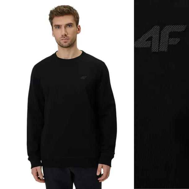 BLUZA MĘSKA 4F DRESOWA SPORTOWA WYGODNA NA CO DZIEŃ CZARNA M2549 r. XL