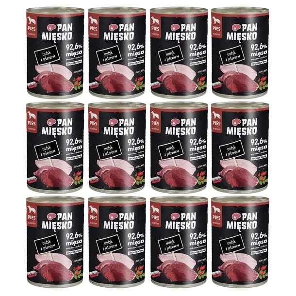 Pan Mięsko karma mokra PIES Indyk z jeleniem 12x400g