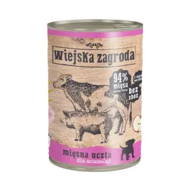 wiejska-zagroda-pies-dla-szczeniat-miesna-uczta-400g