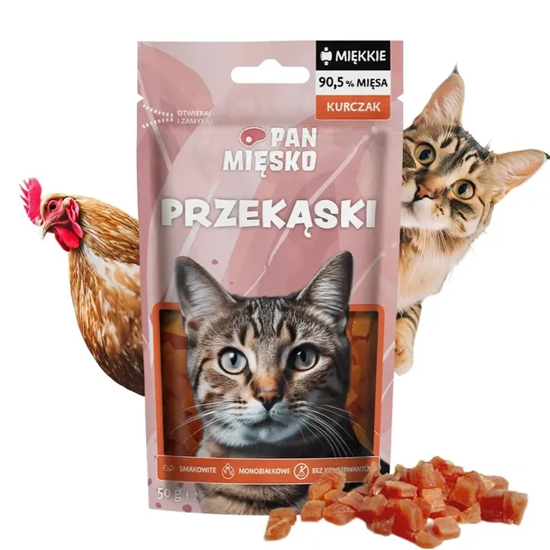 Pan Mięsko Przysmak dla kota Przekąski Kurczak 50g