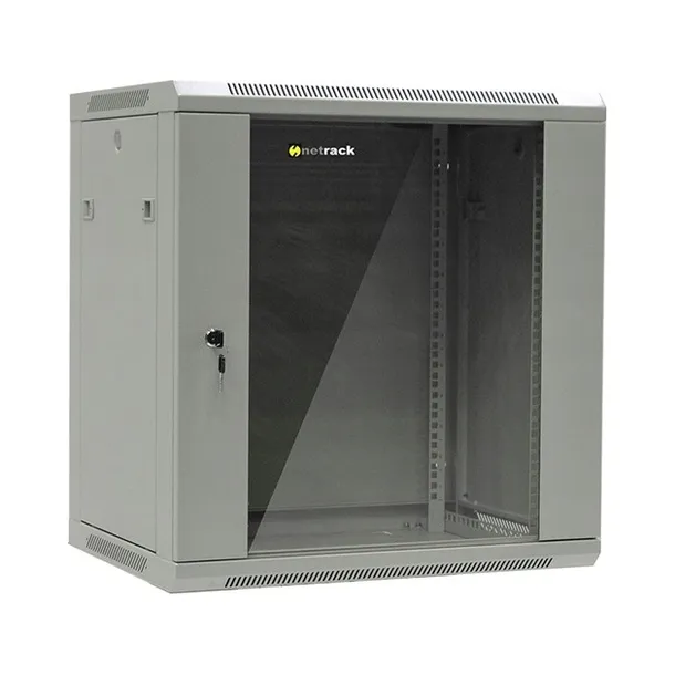 Szafa Wisząca RACK 19" 12U 450mm Netrack F-Line Szara Drzwi