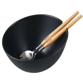 czarna-ceramiczna-misa-23cm-do-salaty-z-lyzkami-miska-duza
