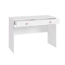 biurko-biale-komputerowe-szkolne-szuflada-wolnostojace-proste-basic-rozowe