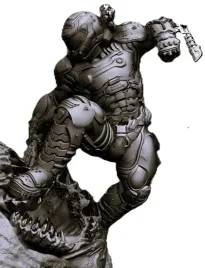 figurka-do-malowania-doomslayer-v2-66-cm-zywica-druk-3d-16k-doom-eternal