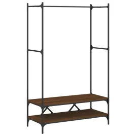 wieszak-na-ubrania-z-polkami-brazowy-dab-100-x-45-x-1625-cm