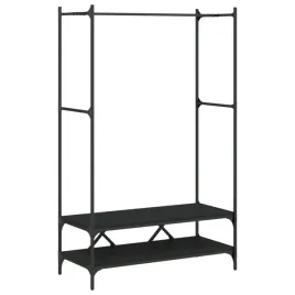 wieszak-na-ubrania-z-polkami-drewnopochodny-i-metal-czarny-100x45x162