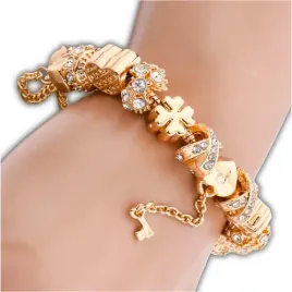 bransoletka-celebrytka-serce-krysztal-serduszko-gold-modulowa-charms-zlota