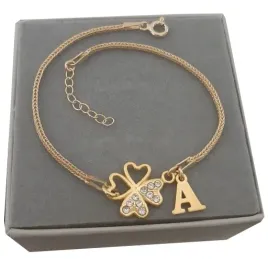 zlota-bransoletka-koniczynka-literka-kr-swarovski