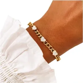 bransoletka-stal-chirurgiczna-lancuch-serce-zlota