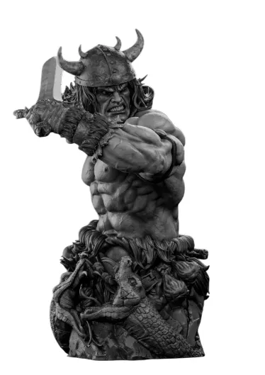 Figurka do malowania - popiersie CONAN - Żywica Druk 3D,16k fanart