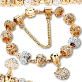 bransoletka-serduszko-gold-modulowa-charms-zlota-celebrytka-serce-krysztal