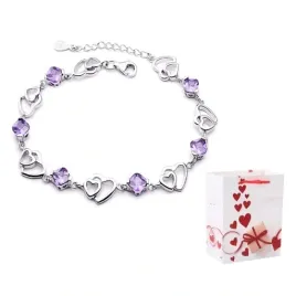bransoletka-damska-srebrna-serduszka-krysztalki-lawendowe-splecione-serca