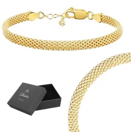 zlota-damska-bransoletka-srebro-925-azurowa-tuba-5mm-pozlacana-na-prezent