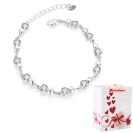 bransoletka-damska-srebrna-lancuszki-kuleczki-krysztalki-cienka-zmyslowa