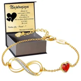 zlota-bransoletka-infinity-serce-srebro-925-grawer