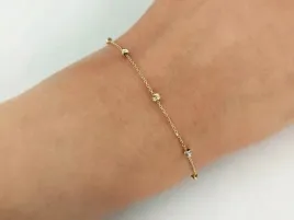zlota-bransoletka-585-male-kuleczki-diamentowane-kulki-z-kulek-delikatna