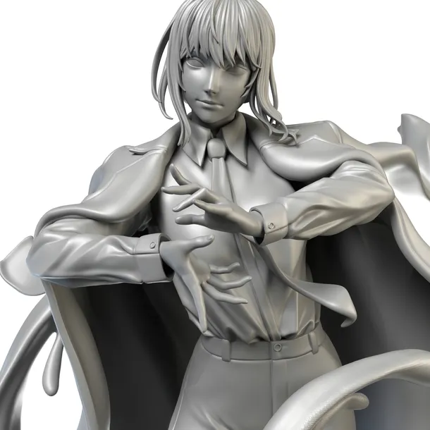 Figurka do malowania MAKIMA 32cm Żywica Druk 3D fanart/16K CHAINSAW MAN