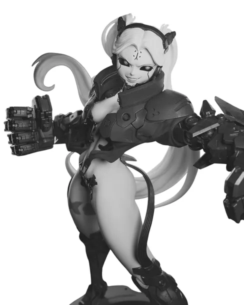 Figurka do malowania Rebecca v2 - 32cm Żywica Druk 3D Model 1:6 /16k Fanart