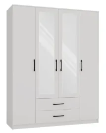 szafa-romana-160cm-biala-lustro-2-drzwi-2-szuflady-sypialnia-przedpokoj