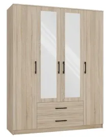 szafa-romana-160cm-dab-sonoma-lustro-2-drzwi-2-szuflady-sypialnia