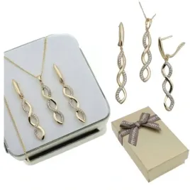 kolczyki-naszyjnik-komplet-zloty-stal-pudelko-prezent-dla-niej