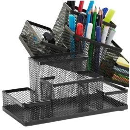 organizer-na-biurko-przybornik-kredki-pojemnik-dlugopisy-metalowy-czarny