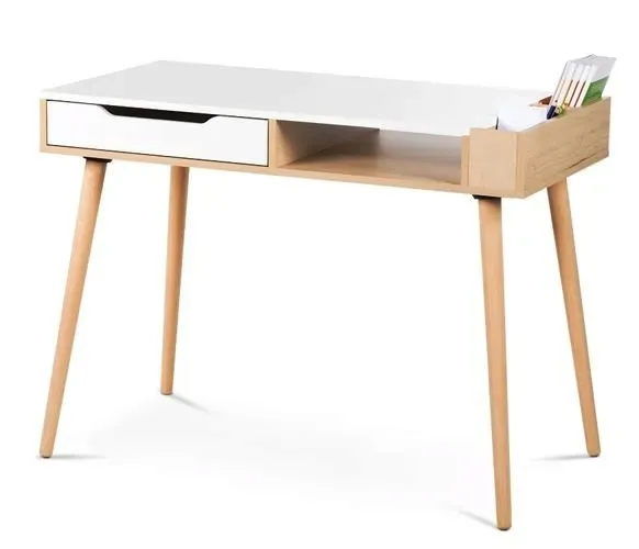 biurko-skandynawskie-z-szuflada-nowoczesne-biale-buk-organizer-sofie
