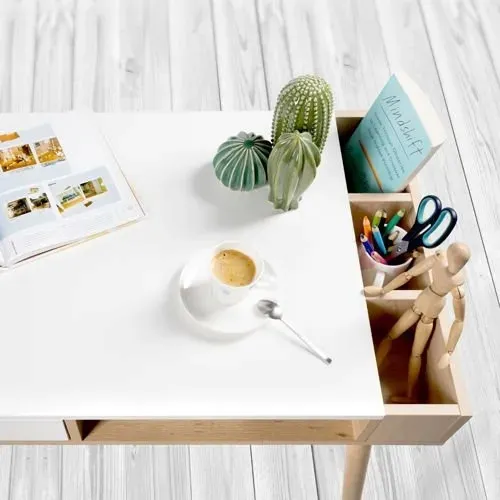 biurko-skandynawskie-z-szuflada-nowoczesne-biale-buk-organizer-sofie