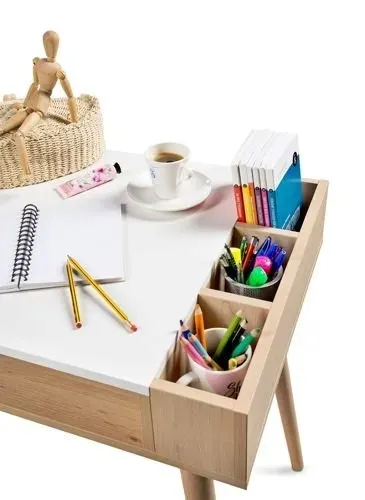 biurko-skandynawskie-z-szuflada-nowoczesne-biale-buk-organizer-sofie