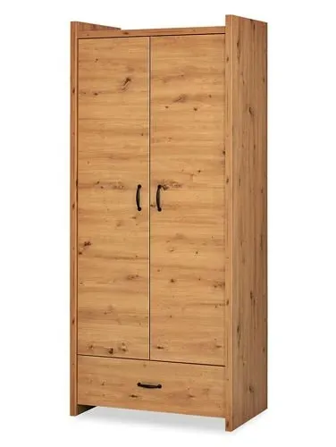 szafa-dwudrzwiowa-z-szuflada-z-drazkiem-z-polkami-wymiary-190x84-cm-dab-a
