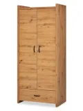szafa-dwudrzwiowa-z-szuflada-z-drazkiem-z-polkami-wymiary-190x84-cm-dab-a