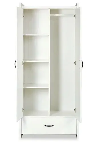 szafa-dwudrzwiowa-z-szuflada-z-drazkiem-z-polkami-wymiary-190x84-cm-biel