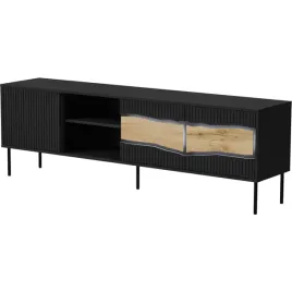 komoda-rtv-conte-190-3d1w-czarny-dab-wotan
