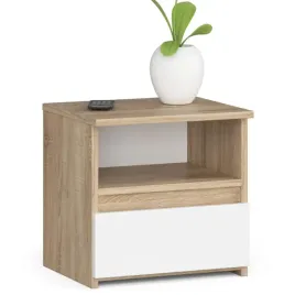 szafka-nocna-do-pokoju-dziecka-40-cm-1-szuflada-1-polka-dab-sonoma-biala