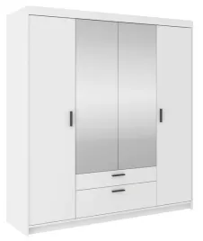 szafa-czterodrzwiowa-alena-z-lustrem-biala-177-cm