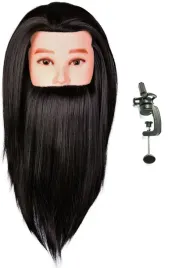 glowka-treningowa-fryzjerska-meska-z-broda-50cm-wlos-termiczny-uchwyt