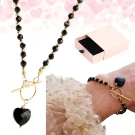 komplet-naszyjnik-bransoletka-serce-czarny-onyks-stal-prezent-na-walentynki