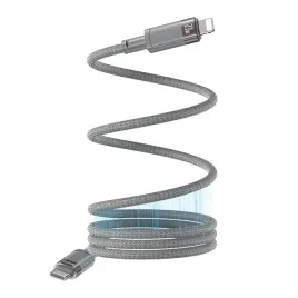 yesido-magnetyczny-kabel-ca172l-27w-type-c-lightning-1m-3a-gray-szary