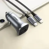 ladowarka-samochodowa-ugreen-cd130-usb-a-usb-c-30w-szara-stan-nowy