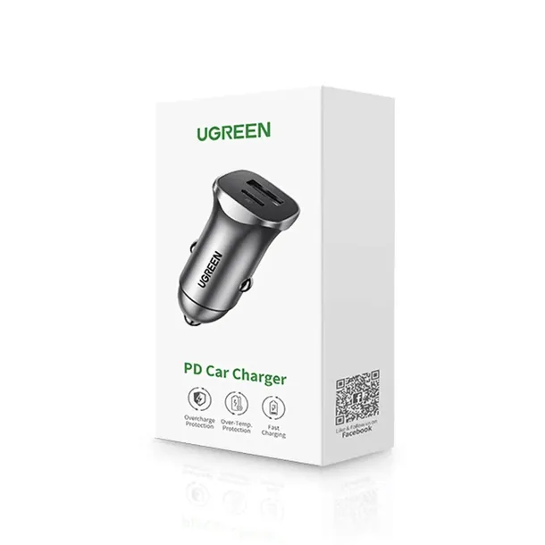 ladowarka-samochodowa-ugreen-cd130-usb-a-usb-c-30w-szara-zlacza-usb