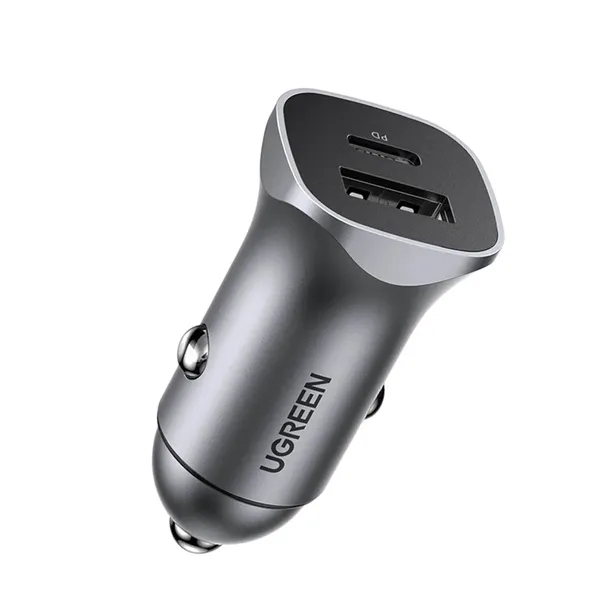 ladowarka-samochodowa-ugreen-cd130-usb-a-usb-c-30w-szara-certyfikat-ce